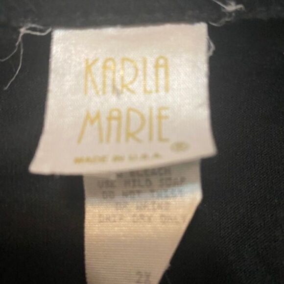 Vintage Karla Marie Black dress, size 2X - Picture 5 of 5